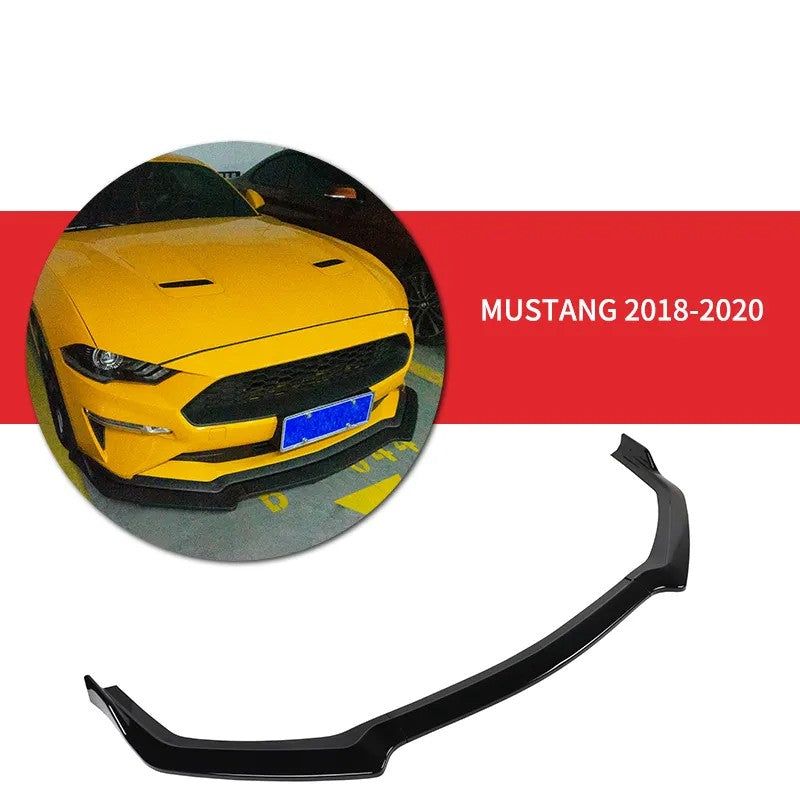Gloss Black Front Lip Splitter Suitable For Ford Mustang 18-20