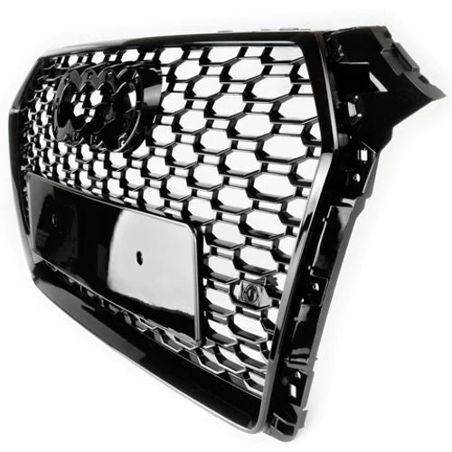 Gloss Black RS4 Style Front Bar Grille Suitable For Audi A4 B9 2016-2019
