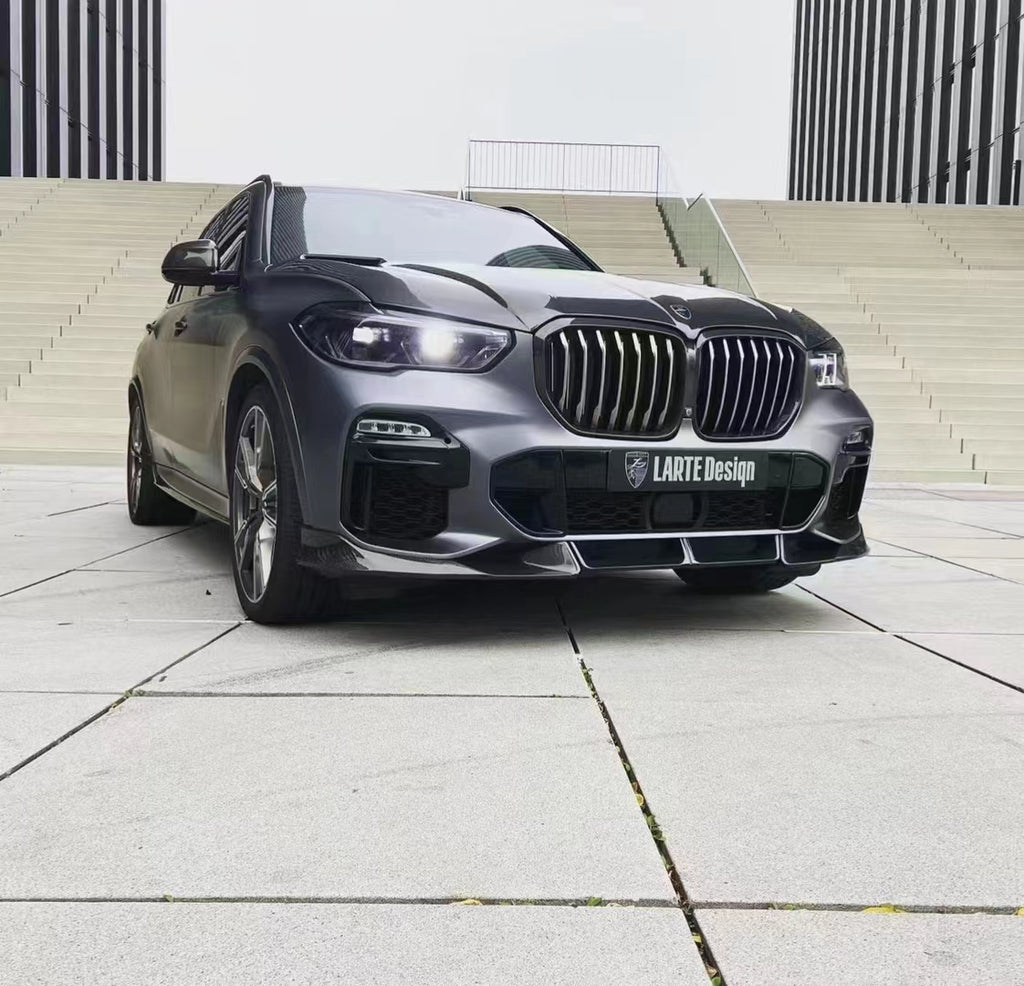 Gloss Black Front Lip Splitter For BMW X5 G05 Pre LCI 2018-2023