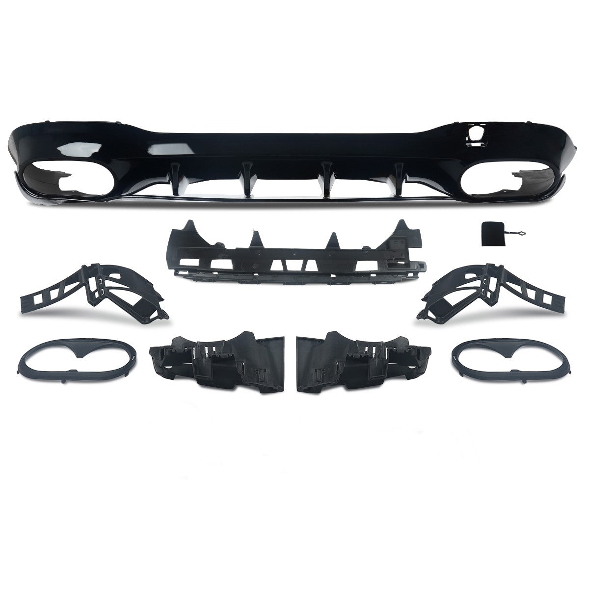 Gloss Black AMG Style Rear Diffuser Suitable For Mercedes-Benz CLA W118 19-22