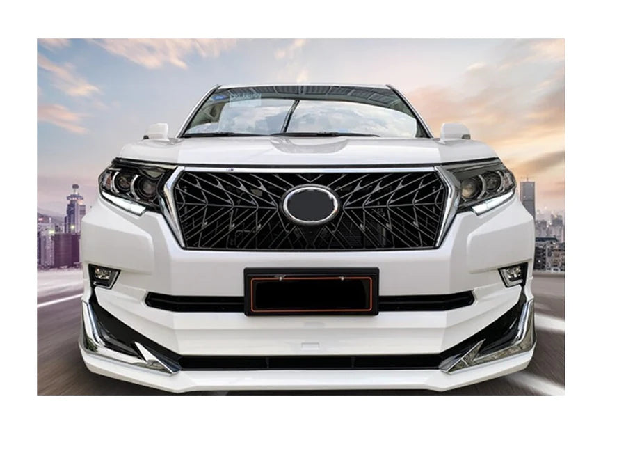 Toyota Land Cruiser 200 16-21 Chrome Black Spyder Mesh Front Grille ABS