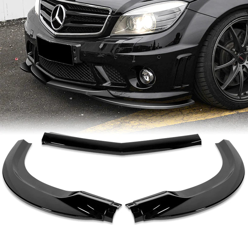 Gloss Black Front Lip Splitter Suitable For Mercedes AMG C63 08-11