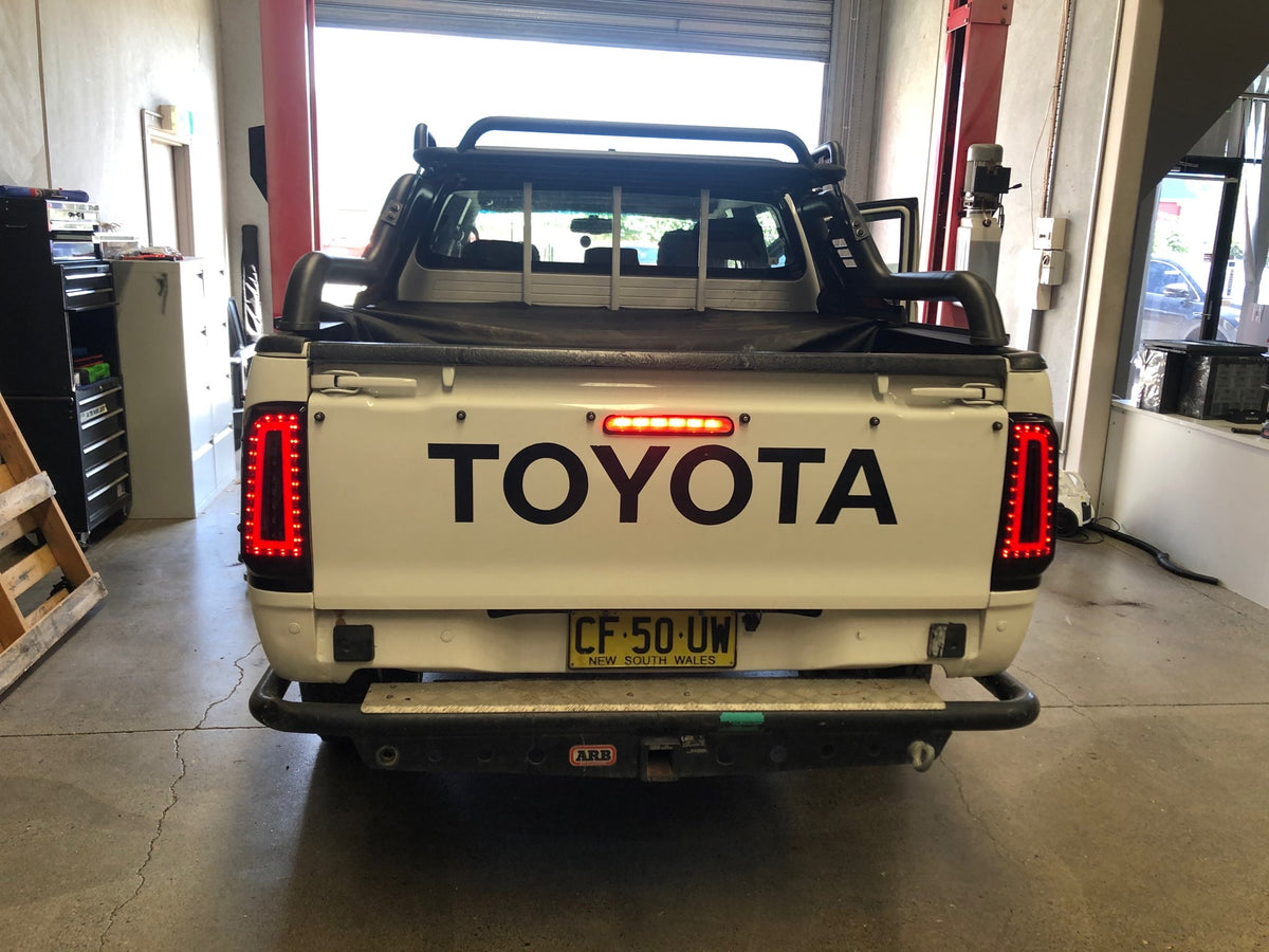 Smoked Black LED Tail Lights Suitable For Toyota Hilux N70
