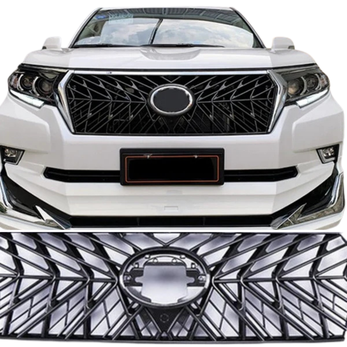 Toyota Land Cruiser 200 Front Upper Bumper Grille Panel 2016-2024