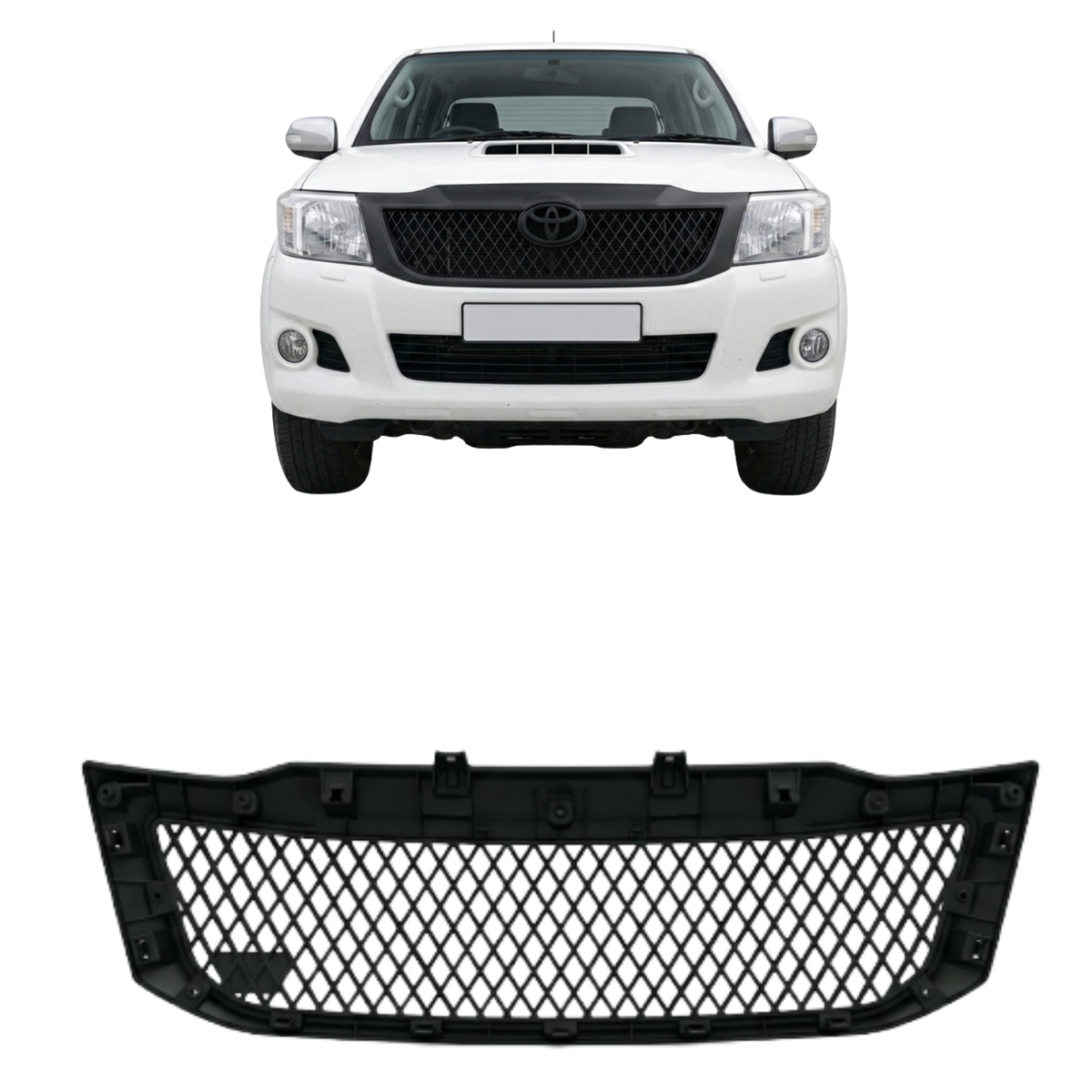 Toyota Hilux N70 2011-2015 Front Upper Bumper Grille Panel Assembly