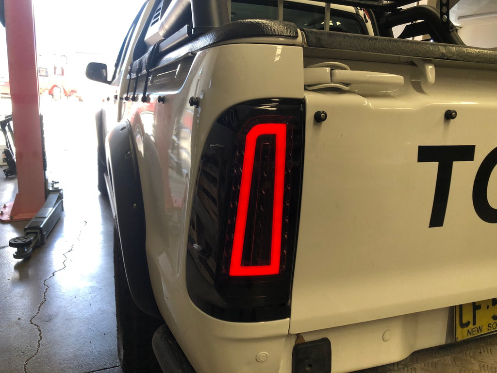 Smoked Black LED Tail Lights Suitable For Toyota Hilux N70