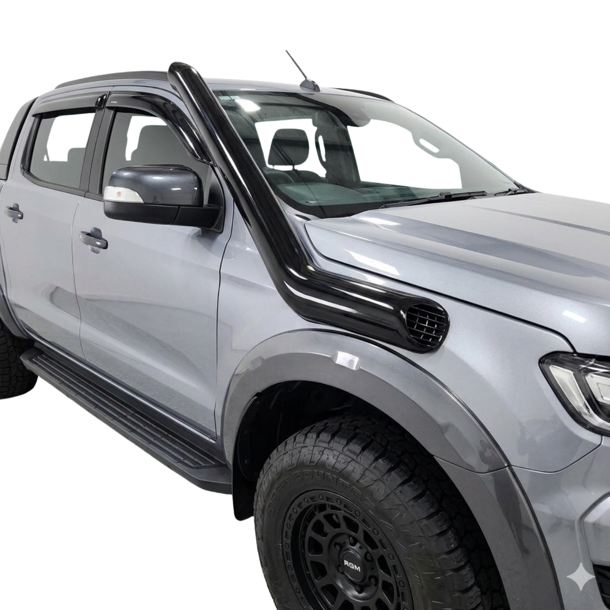 Isuzu D-Max 2020-2024 Stainless Steel Short Entry Snorkel Black