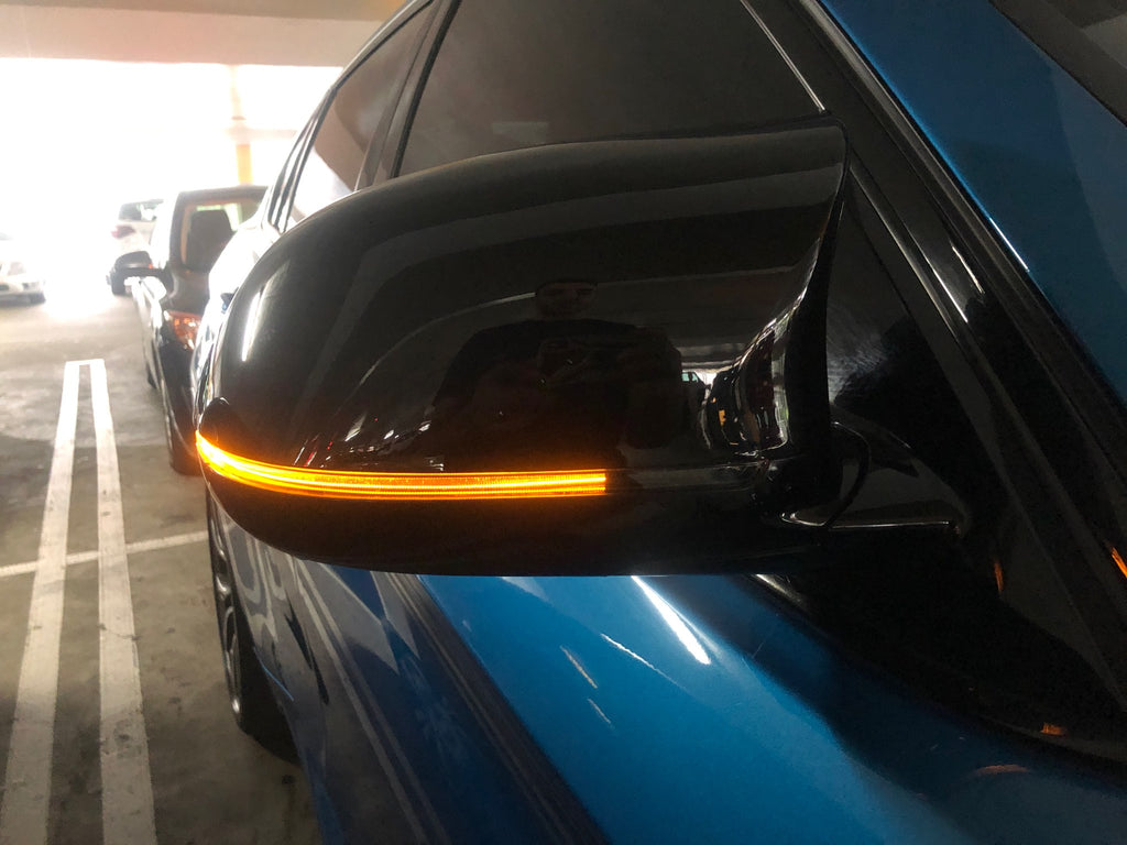 M Style Gloss Black Mirror Cap Covers Suitable For BMW 5 Series F10 F11 & 6 Series F06 F12 F13 & 7 Series F01 F02