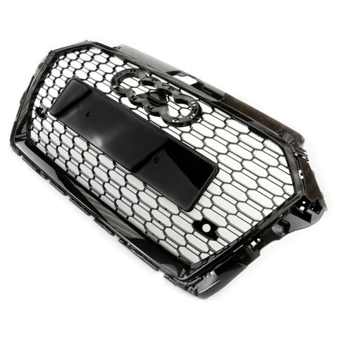 RS3 Style Honeycomb Black Front Bar Grille Suitable For Audi A3 8V Facelift 16-19