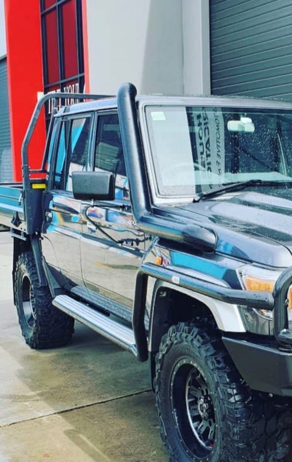 Stainless Steel Snorkel, Satin Black Suitable For Toyota landcruiser 76,78,79 series