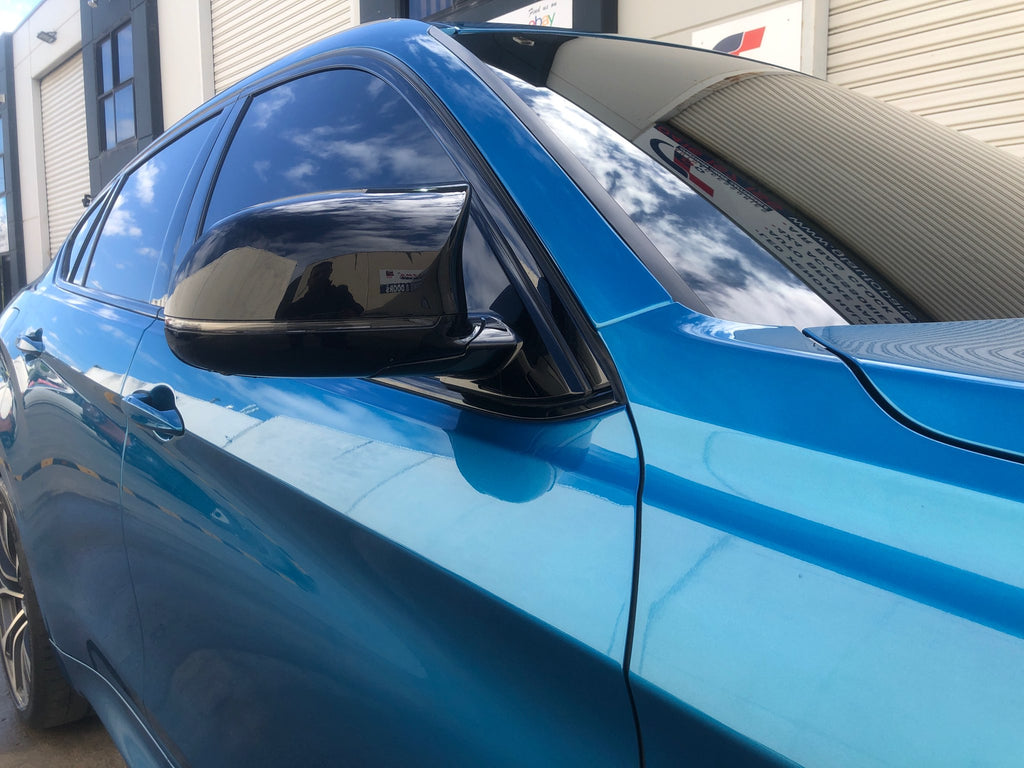 M Style Gloss Black Mirror Cover Caps Suitable For BMW 1, 2, ,3, 4 Series