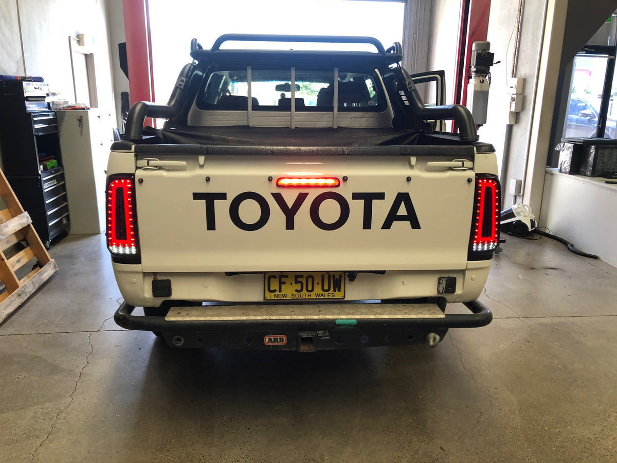 Smoked Black LED Tail Lights Suitable For Toyota Hilux N70