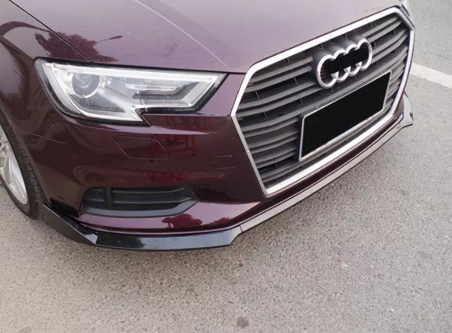 Gloss Black Front Lip Splitter Suitable For AUDI A3 S-LINE 17-20