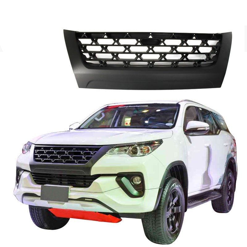 Matt Black Front Bar Grille Suitable For Toyota Fortuner 16-19