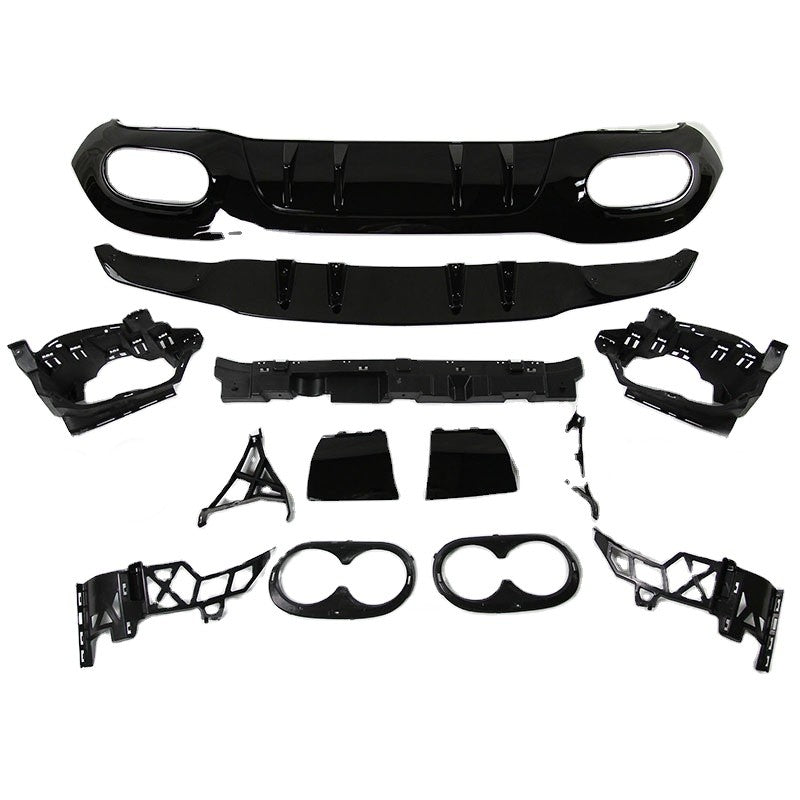 Gloss Black AMG Style Rear Diffuser Suitable For Mercedes-Benz A-Class W177 Hatch 19 +