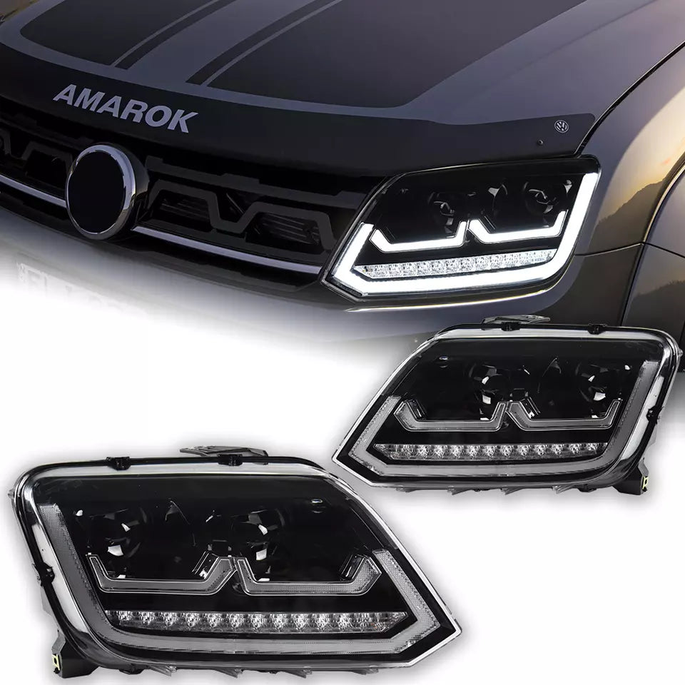 Sequential LED DRL Headlights Suitable For Volkswagen Amarok 2012-2022