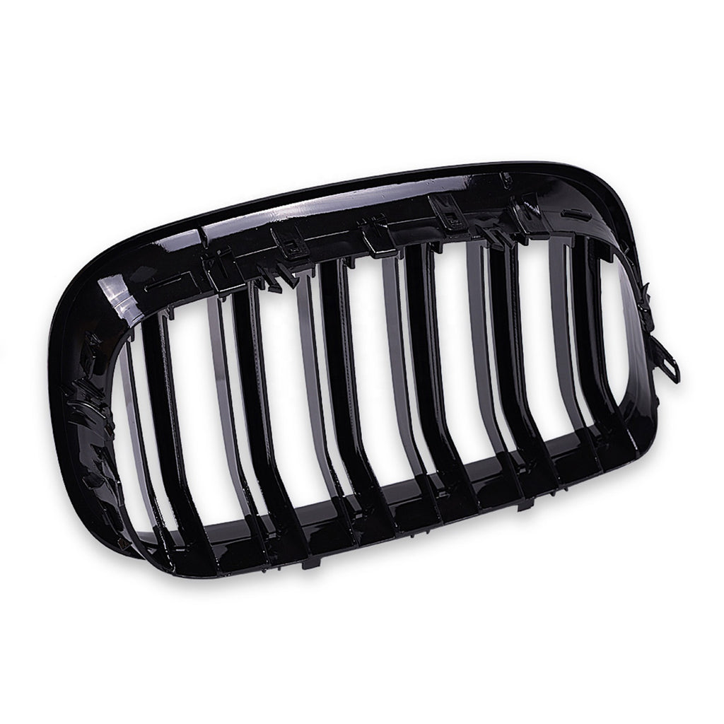 M Style Gloss Black Dual Slate Front Grille For BMW X5 E70 & X6 E71