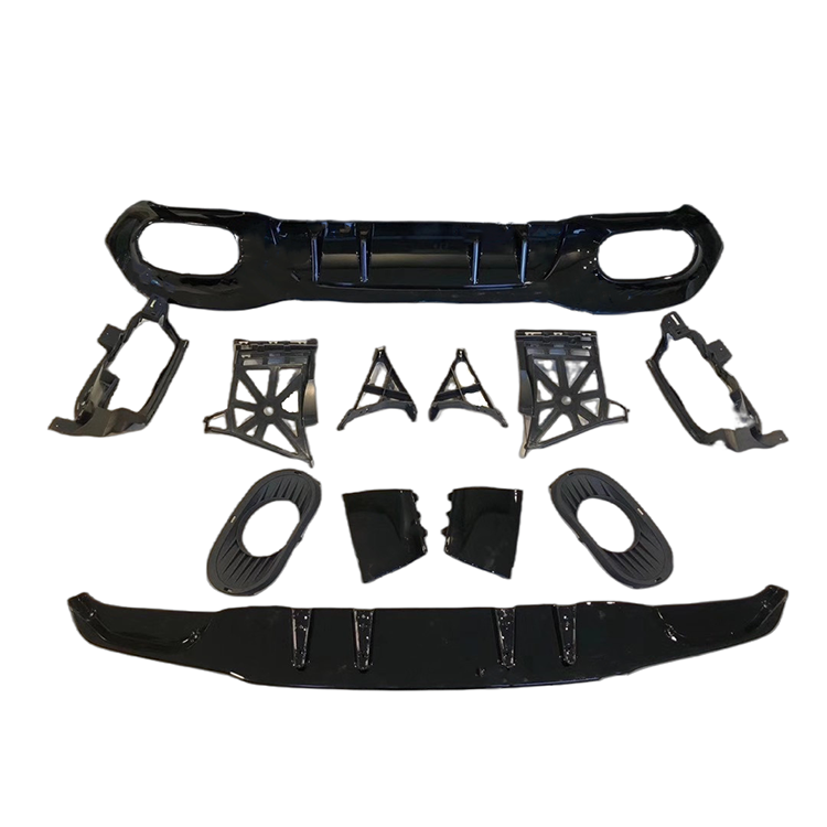 Gloss Black AMG Style Rear Diffuser Suitable For Mercedes-Benz A-Class W177 Sedan 19 +