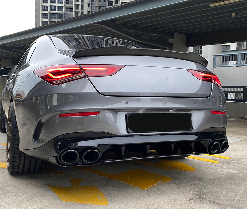 Gloss Black AMG Style Rear Diffuser Suitable For Mercedes-Benz CLA W118 19-22