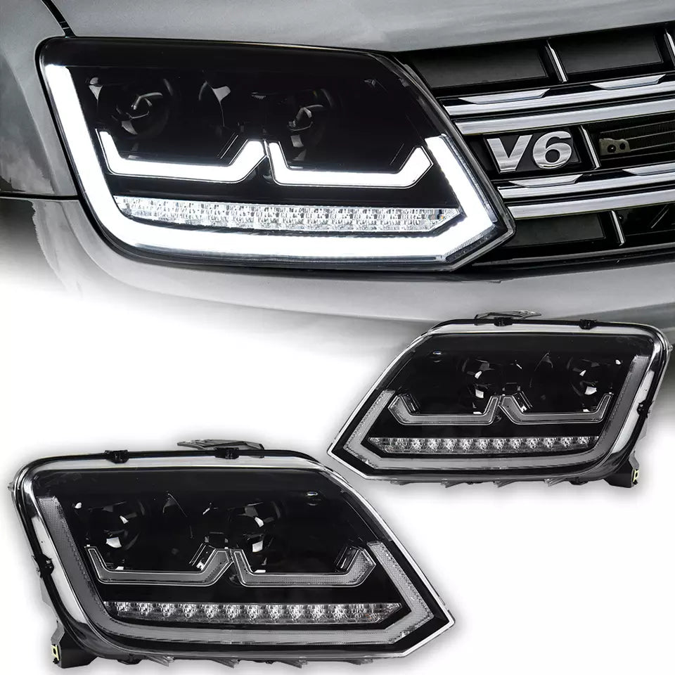 Sequential LED DRL Headlights Suitable For Volkswagen Amarok 2012-2022