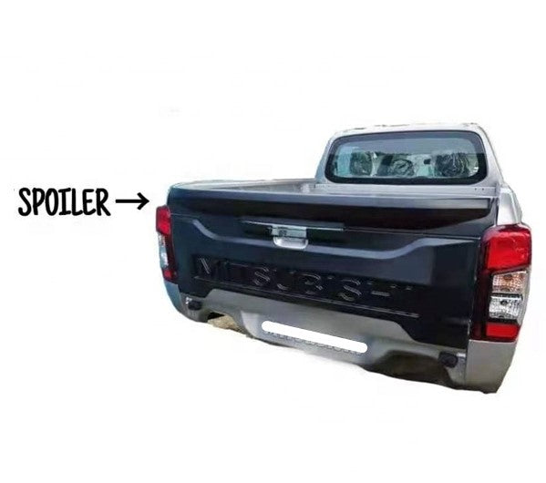 Matt Black Rear Tail Gate Spoiler Cladding Suitable For Mitsubishi Triton MR 2019-21