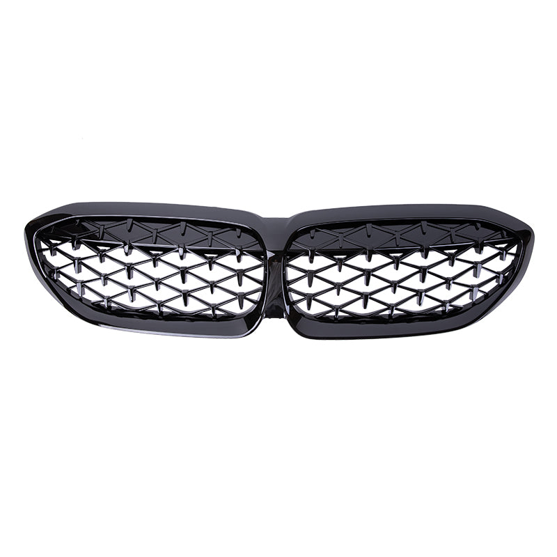 Gloss Black Diamond Style Front Bumper Bar Grille Suitable For BMW 3-Series G20