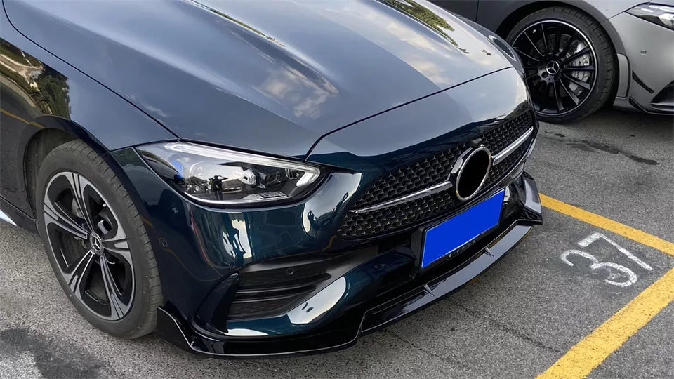 Gloss Black Front Lip Splitter Suitable For Mercedes C-class W206 2022 +