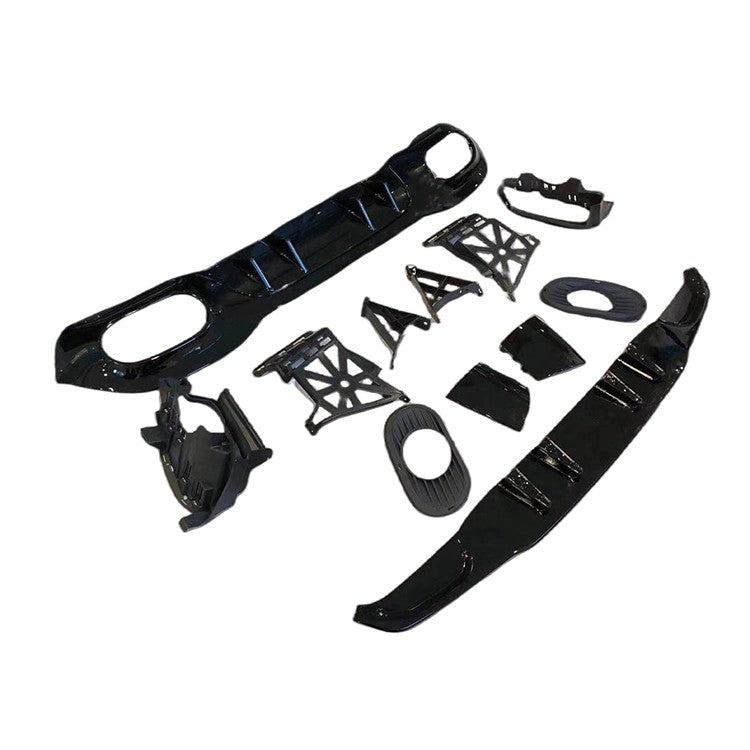Gloss Black AMG Style Rear Diffuser Suitable For Mercedes-Benz A-Class W177 Sedan 19 +