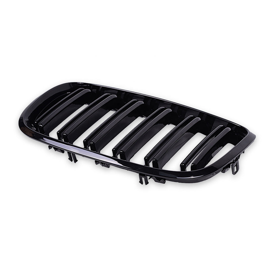 M Style Gloss Black Dual Slate Front Grille For BMW X5 E70 & X6 E71