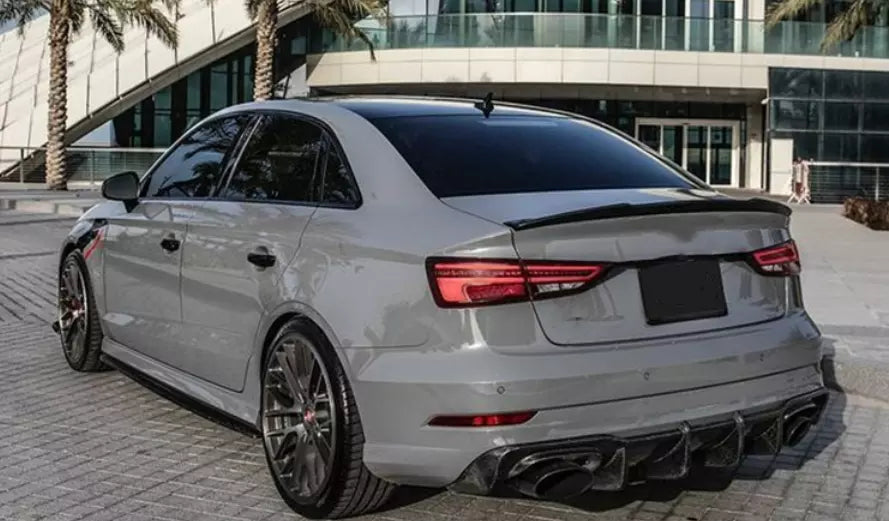 RS3 Style Rear Boot Lip Spoiler Suitable For Audi A3 2020 +