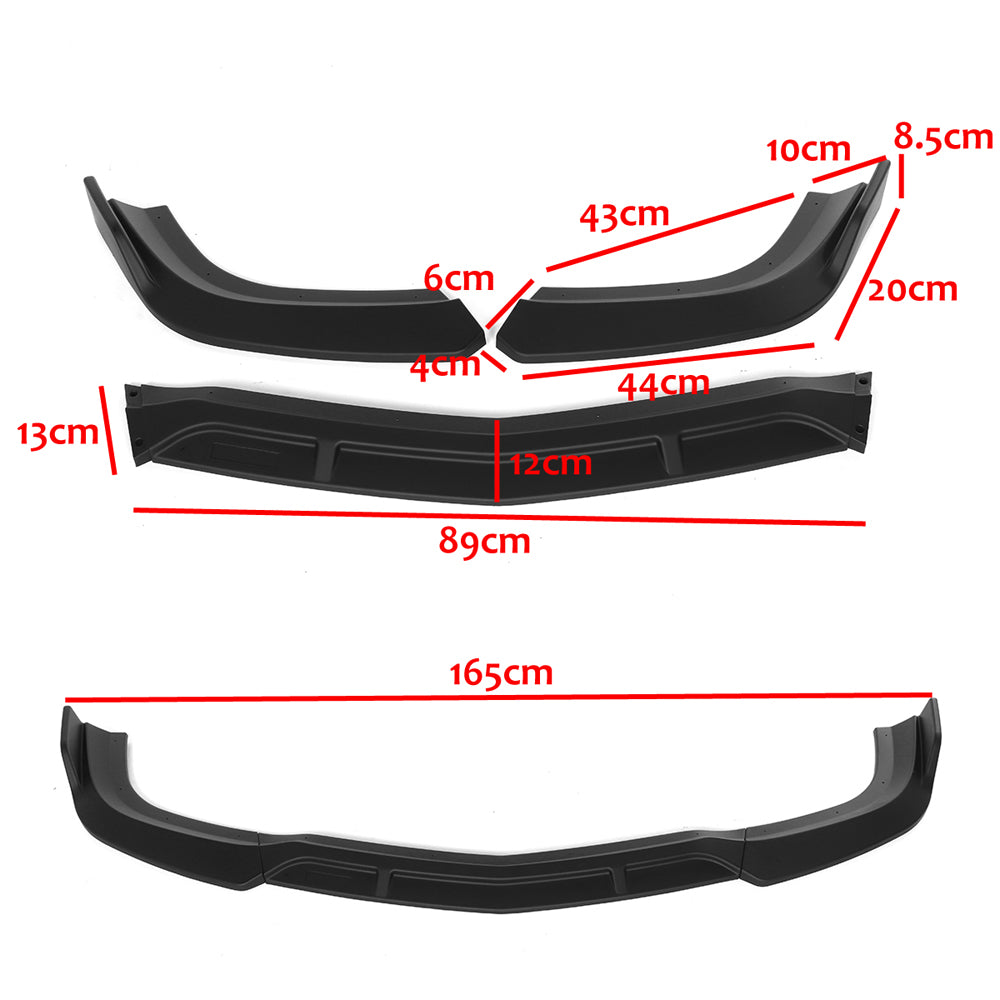 Gloss Black Front Lip Splitter Suitable For Mercedes-Benz C-Class W204 12-14