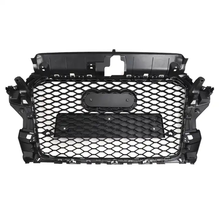 Gloss Black RS3 Style Front Bar Grille Suitable  For Audi A3 S3 8V 12-16