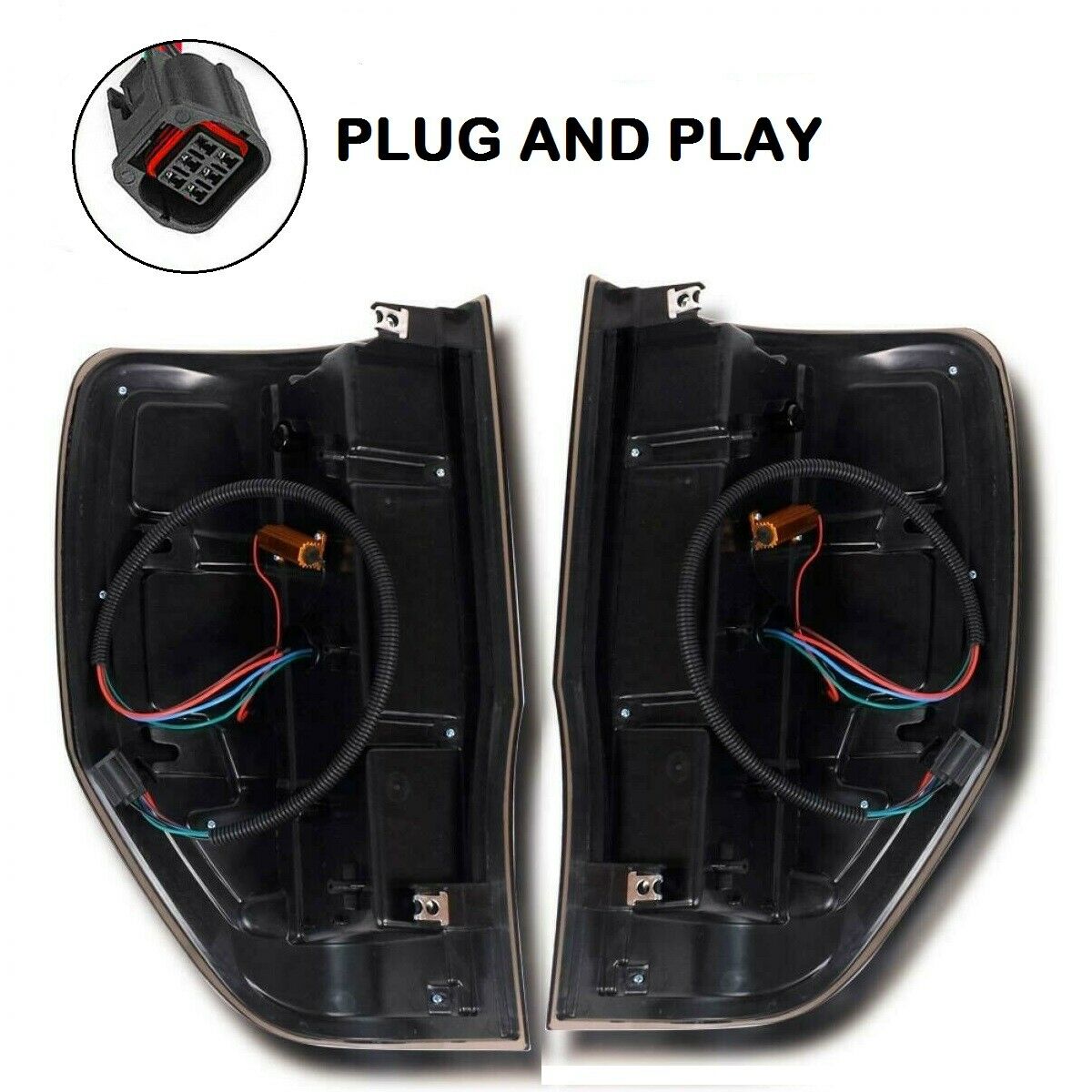 Sequential Smoked LED Tail Lights Suitable For Ford Ranger PX1 PX2 PX3