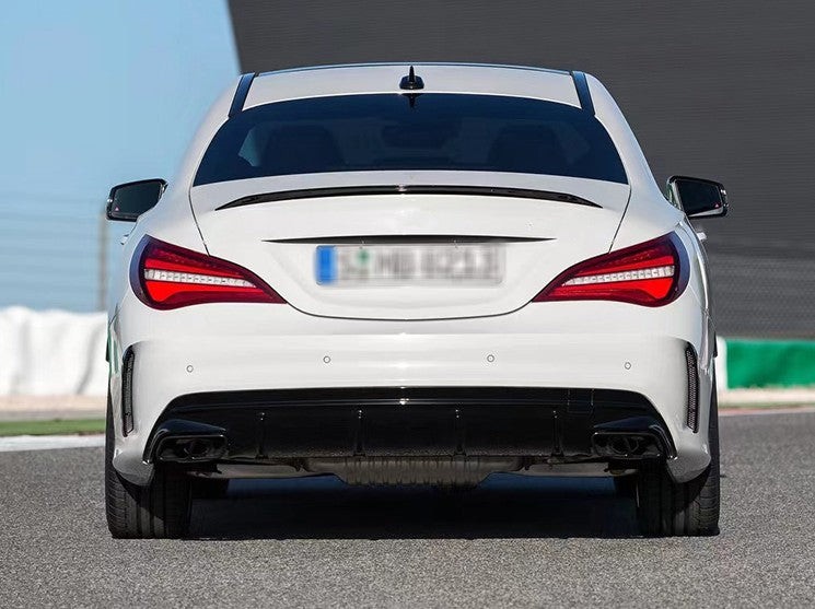 Gloss Black AMG Style Rear Diffuser Suitable For Mercedes-Benz CLA W117 13-16 Pre facelift
