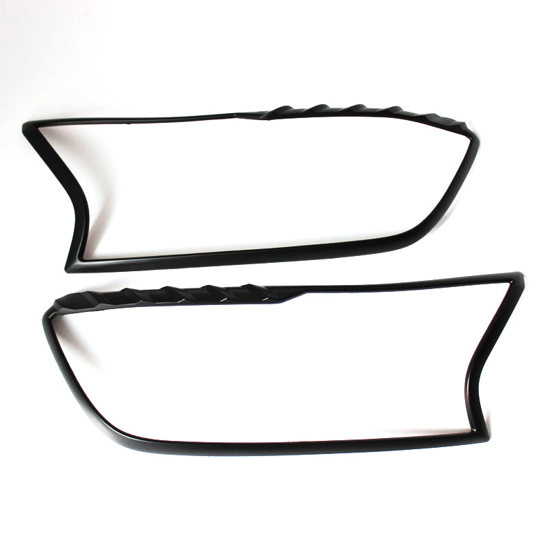Matt Black Head Light Trim Cover To Suit Ford Ranger PX2 PX3