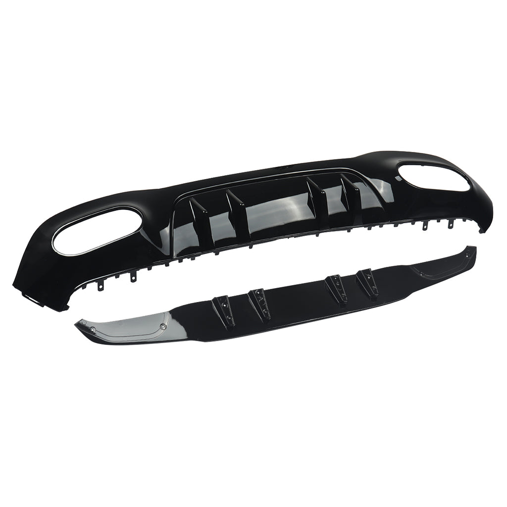 Gloss Black AMG Style Rear Diffuser Suitable For Mercedes-Benz A-Class W177 Hatch 19 +