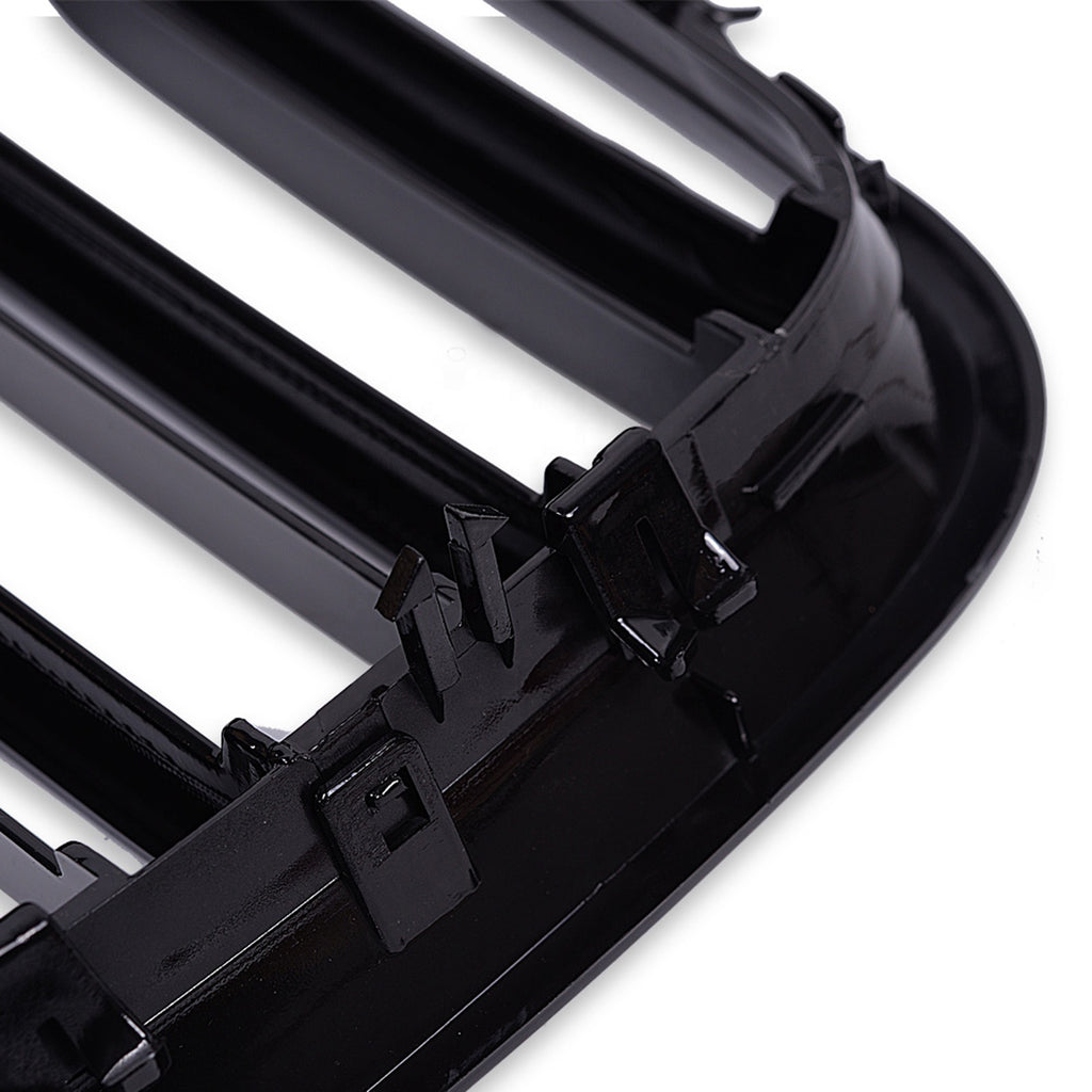 M Style Gloss Black Dual Slate Front Grille For BMW X5 E70 & X6 E71