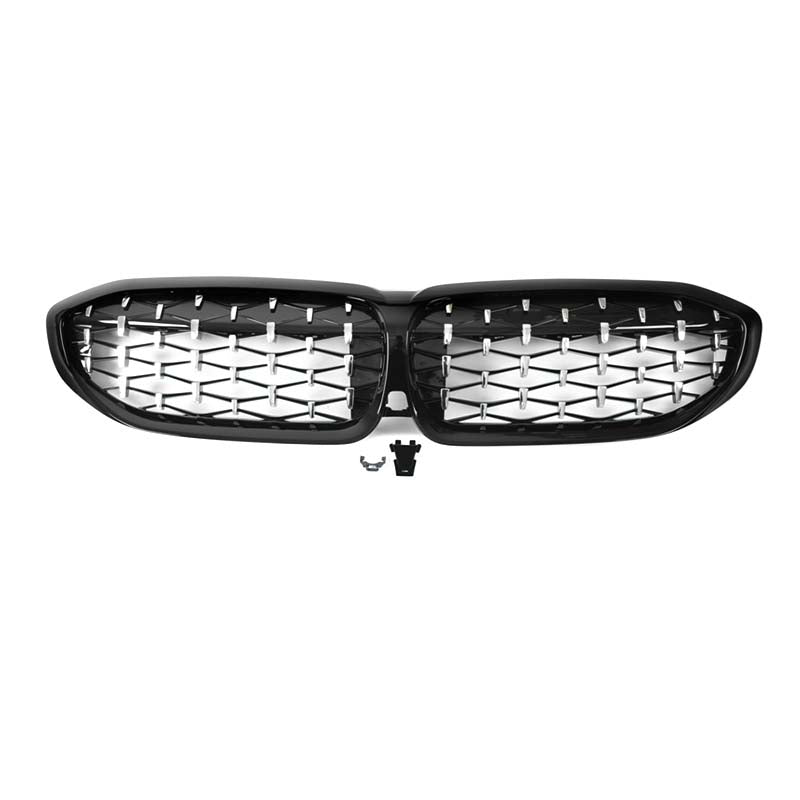 BMW 3-Series G20 Front Grill Diamond Black Chrome ABS Sedan Wagon