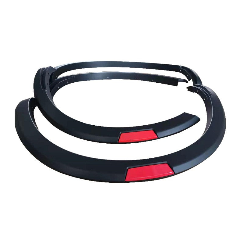 OEM Style Slim Matte Black Red 4pc Fender Flares Suitable for Nissan Navara 2022+