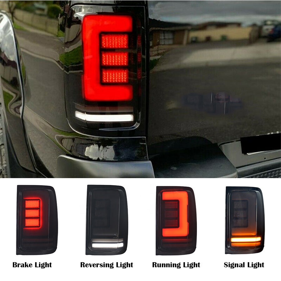 Smoked LED Tail Lights With Sequential Indicator Suitable For Volkswagen Amarok 2011-2022