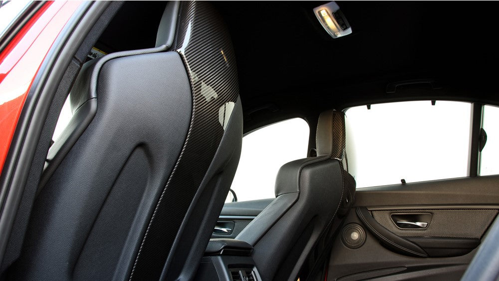 Carbon Fiber Front Seat Cover Interior Trim for BMW M3 F80 & M4 F82 F83