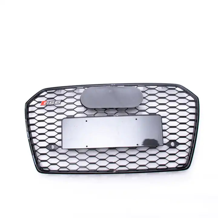 Gloss Black RS6 Style Front Bar Grille Suitable For Audi A6 15-17