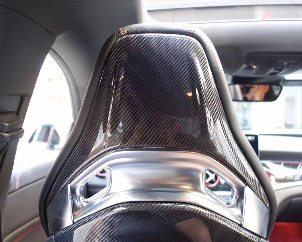 Carbon Fiber Front Seat Cover Interior Trim Suitable For Mercedes Benz AMG