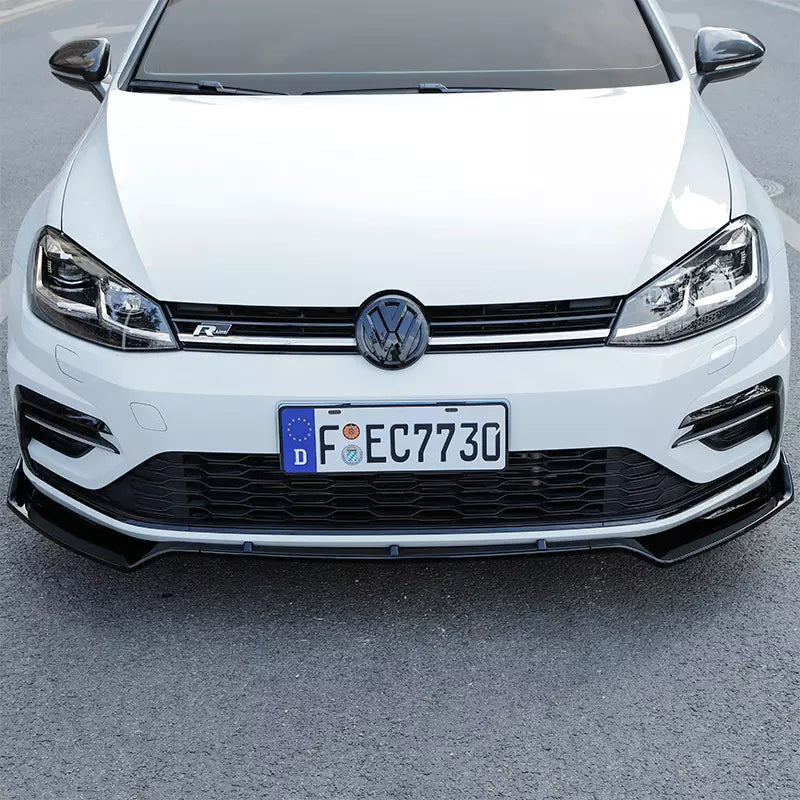 Gloss Black Front Lip Splitter Suitable For Volkswagen Golf 7-7.5 Rline , GTI and R