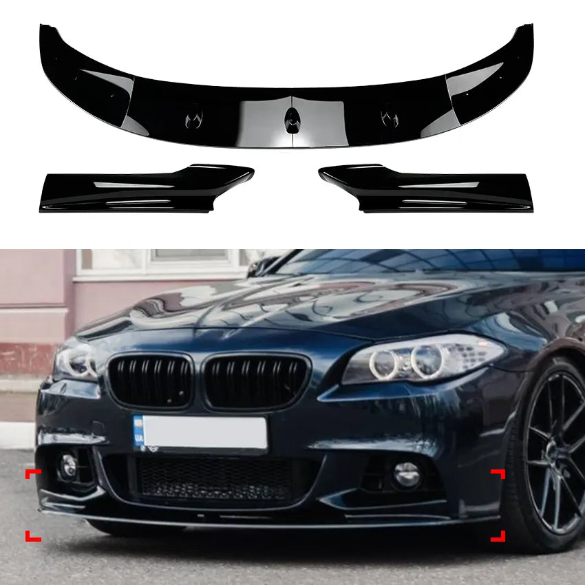 Gloss Black Front Lip Splitter Suitable For BMW F10 M Sport