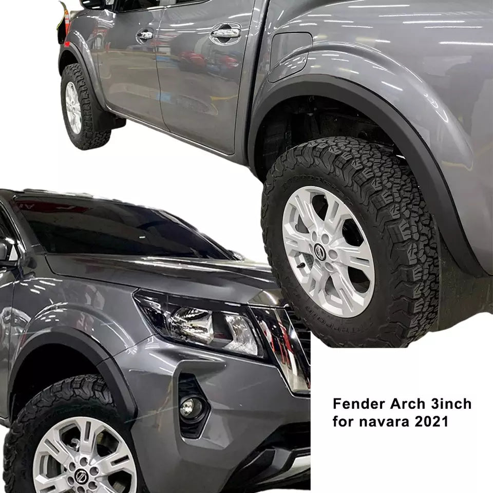 Matte Black Slim Flares Suitable For Nissan Navara 2021+