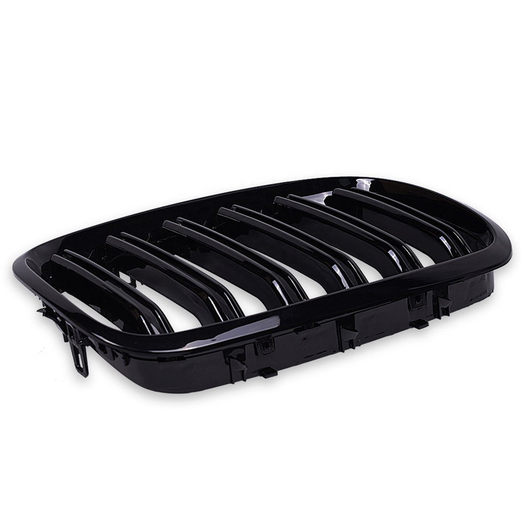 M Style Gloss Black Dual Slate Front Grille For BMW X5 E70 & X6 E71
