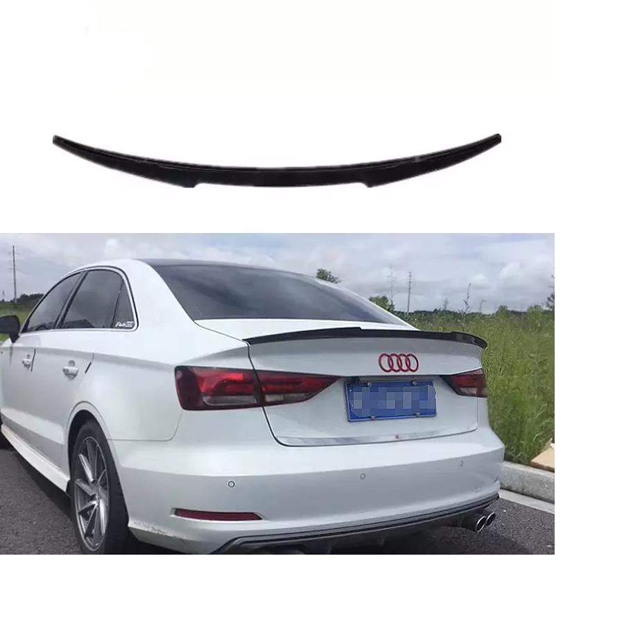 RS3 Style Rear Boot Lip Spoiler Suitable For Audi A3 14-20