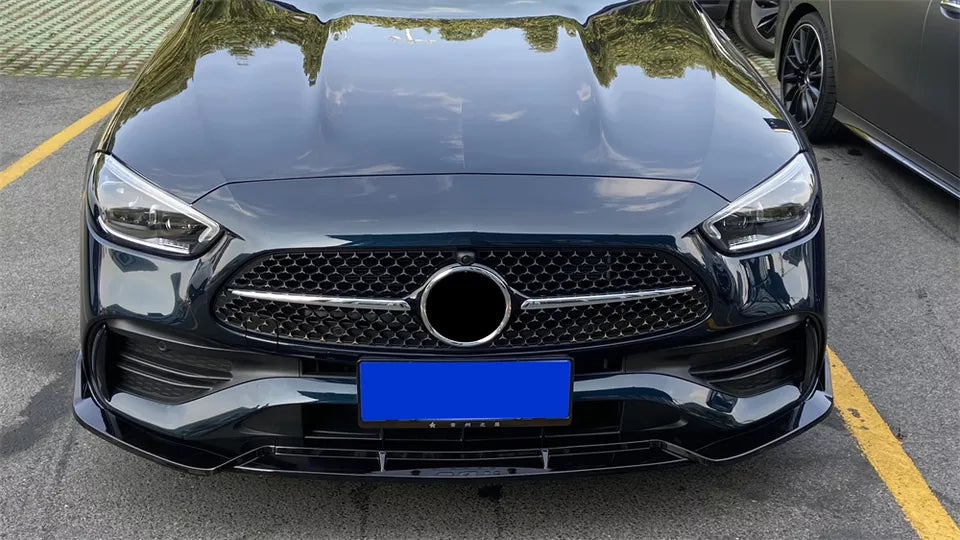 Gloss Black Front Lip Splitter Suitable For Mercedes C-class W206 2022 +