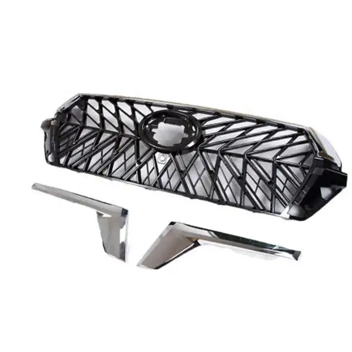 Toyota Land Cruiser 200 16-21 Chrome Black Spyder Mesh Front Grille ABS